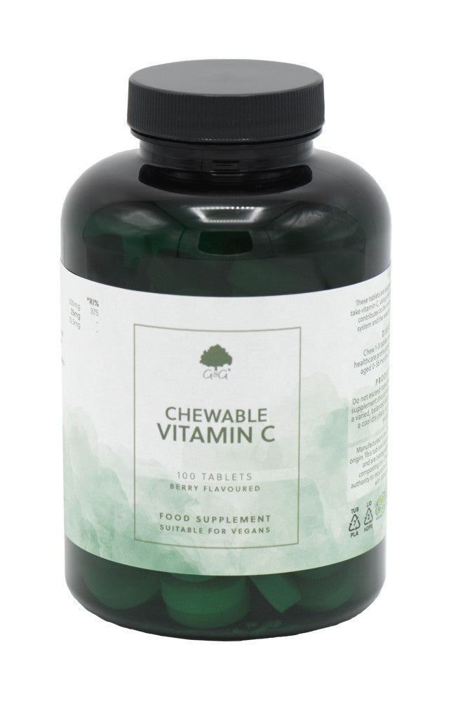 VITAMIN C CHEWABLE TABLETS WITH BERRY FLAVOR - 100 PCS