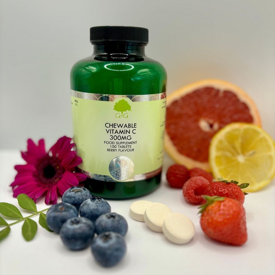 VITAMIN C CHEWABLE TABLETS WITH BERRY FLAVOR - 100 PCS