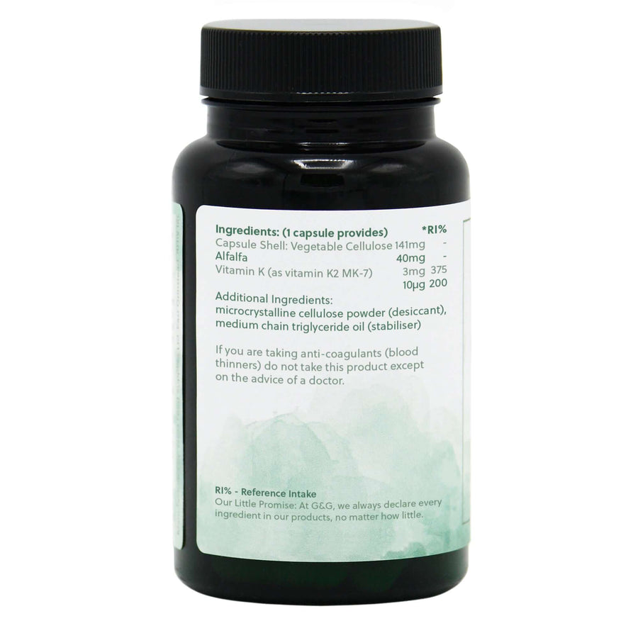 HÖGKONCENTRERAT VITAMIN K2 - 90 VEGANSKA KAPSLAR